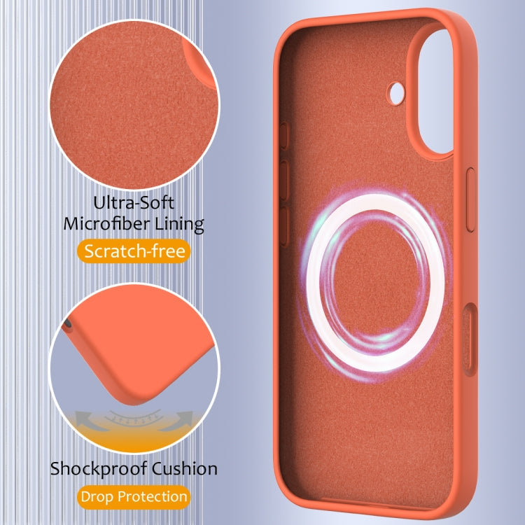 For iPhone 16 Plus Shockproof Silicone Magsafe Phone Case