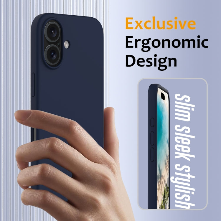 For iPhone 16 Plus Shockproof Silicone Magsafe Phone Case