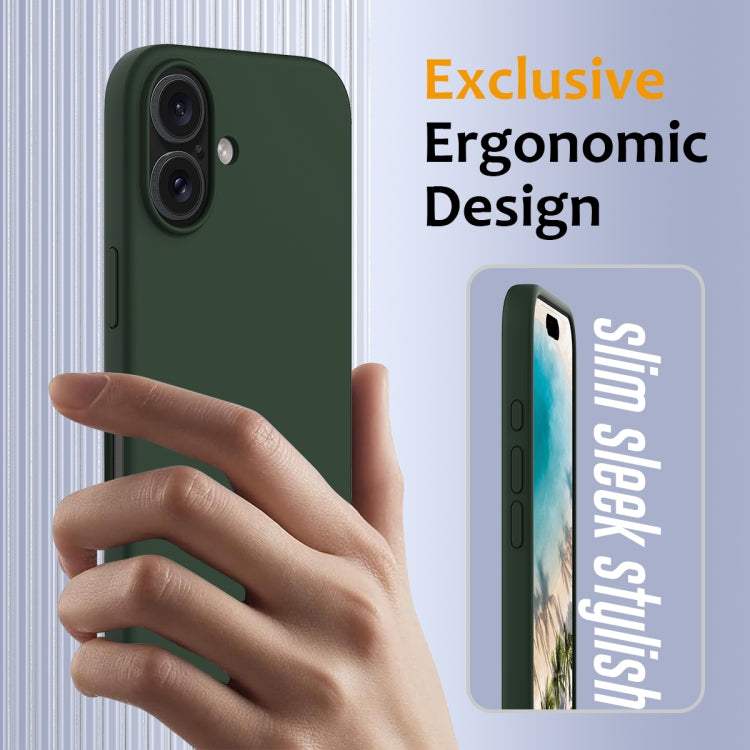 For iPhone 16 Plus Shockproof Silicone Magsafe Phone Case