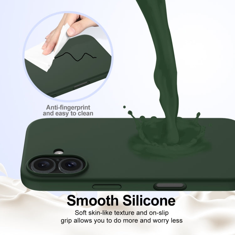 For iPhone 16 Plus Shockproof Silicone Magsafe Phone Case