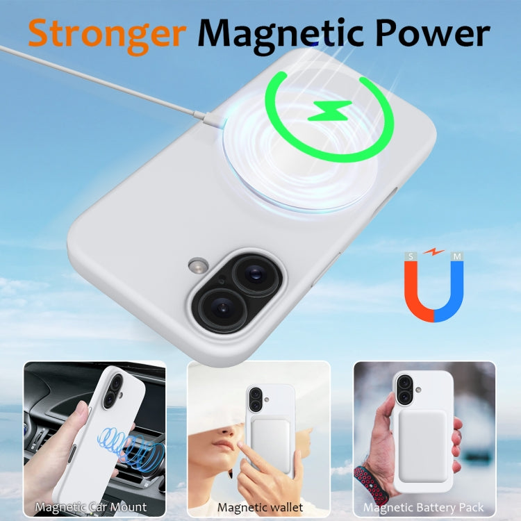 For iPhone 16 Shockproof Silicone Magsafe Phone Case