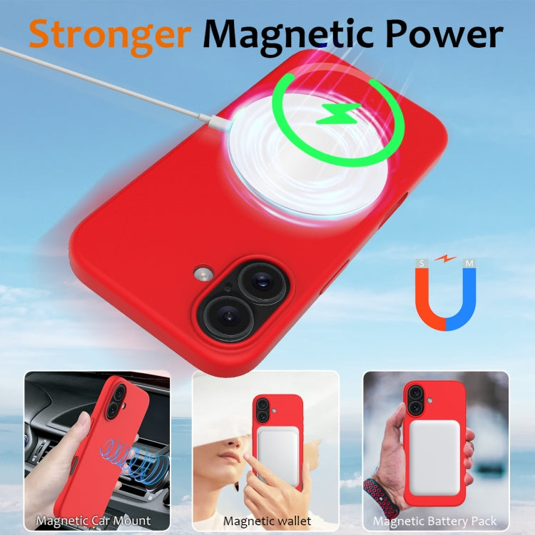 For iPhone 16 Shockproof Silicone Magsafe Phone Case