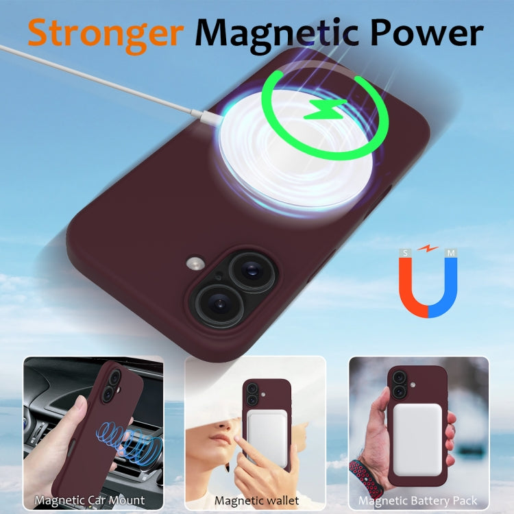 For iPhone 16 Shockproof Silicone Magsafe Phone Case