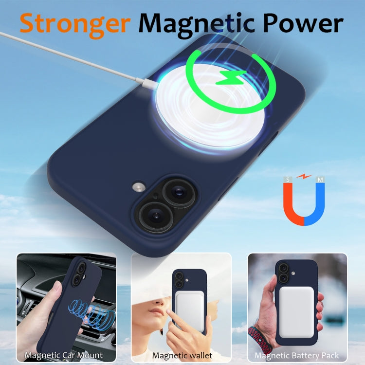 For iPhone 16 Shockproof Silicone Magsafe Phone Case