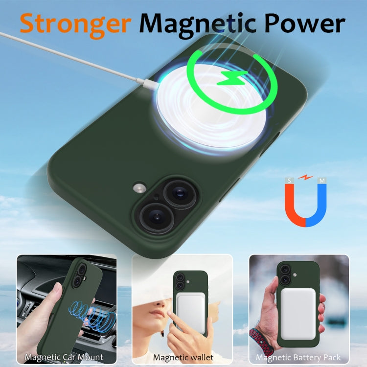 For iPhone 16 Shockproof Silicone Magsafe Phone Case