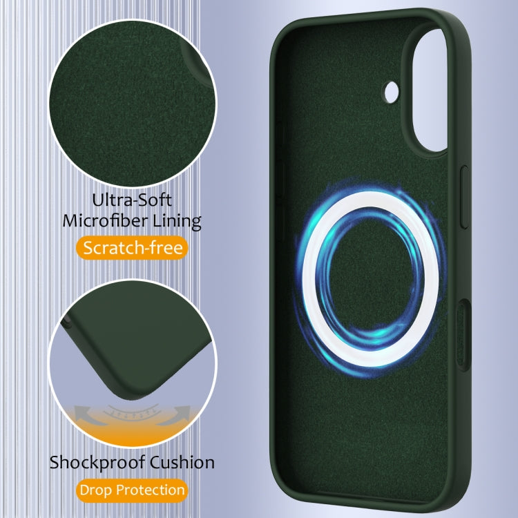 For iPhone 16 Shockproof Silicone Magsafe Phone Case