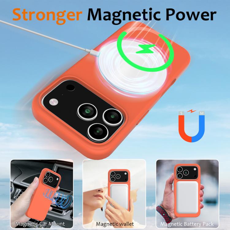 For iPhone 17 Pro Max Shockproof Silicone Magsafe Phone Case