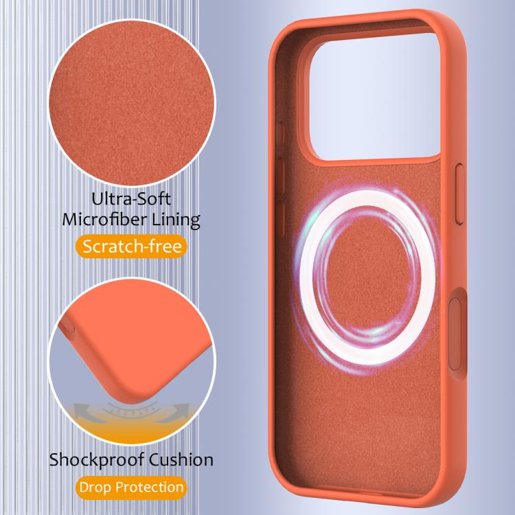 For iPhone 17 Pro Max Shockproof Silicone Magsafe Phone Case
