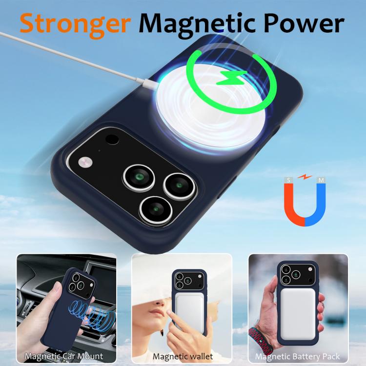 For iPhone 17 Pro Max Shockproof Silicone Magsafe Phone Case