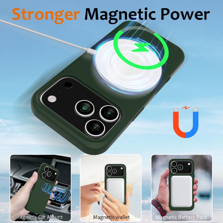 For iPhone 17 Pro Max Shockproof Silicone Magsafe Phone Case