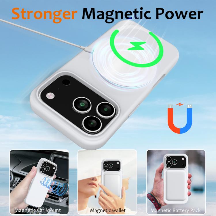 For iPhone 17 Pro Shockproof Silicone Magsafe Phone Case