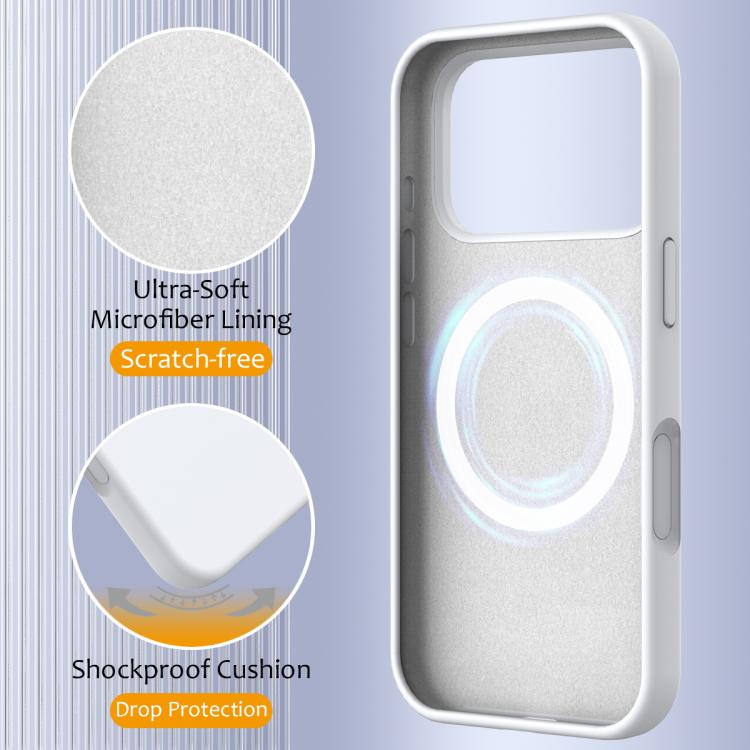 For iPhone 17 Pro Shockproof Silicone Magsafe Phone Case