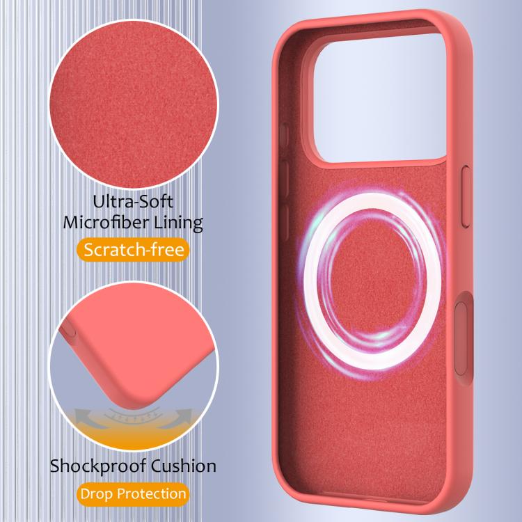 For iPhone 17 Pro Shockproof Silicone Magsafe Phone Case