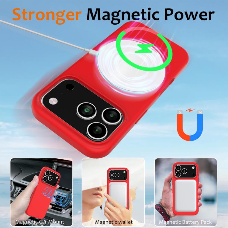 For iPhone 17 Pro Shockproof Silicone Magsafe Phone Case