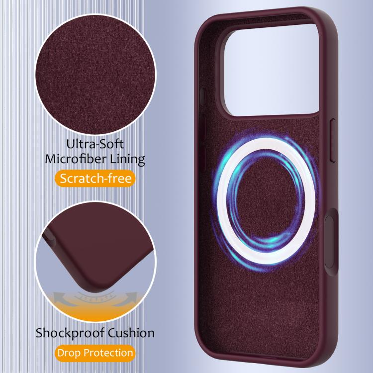 For iPhone 17 Pro Shockproof Silicone Magsafe Phone Case