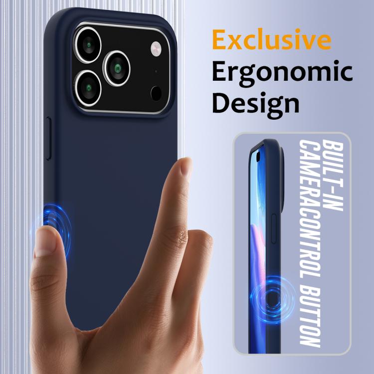 For iPhone 17 Pro Shockproof Silicone Magsafe Phone Case