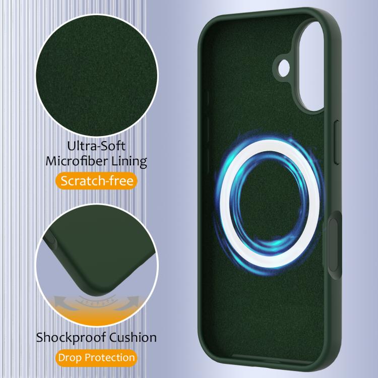For iPhone 17 Shockproof Silicone Magsafe Phone Case