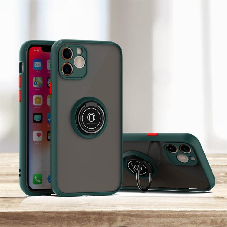 For iPhone 11 Q Shadow 1 Generation Series TPU + PC Protective Case with 360 Degrees Rotate Ring Holder