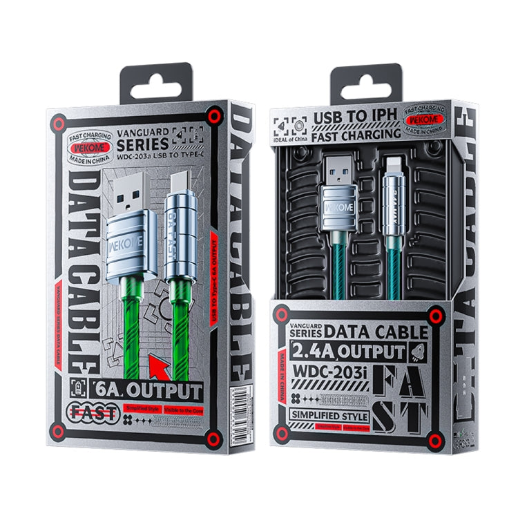 WK WDC-203a 6A USB to USB-C/Type-C Data Cable, Length: 1m