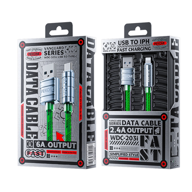 WK WDC-203a 6A USB to USB-C/Type-C Data Cable, Length: 1m