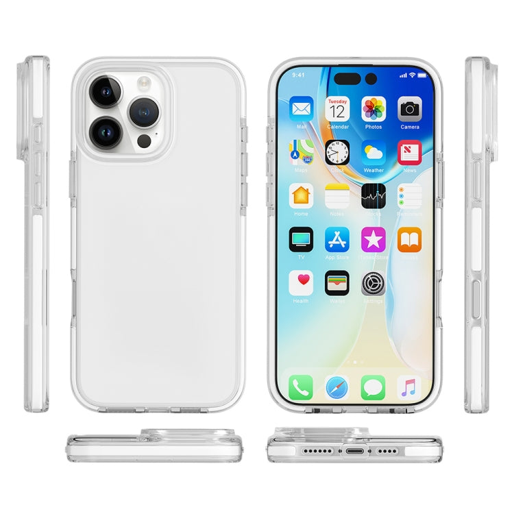 For iPhone 16 Pro Max Two-color Shockproof High Transparency TPU Phone Case