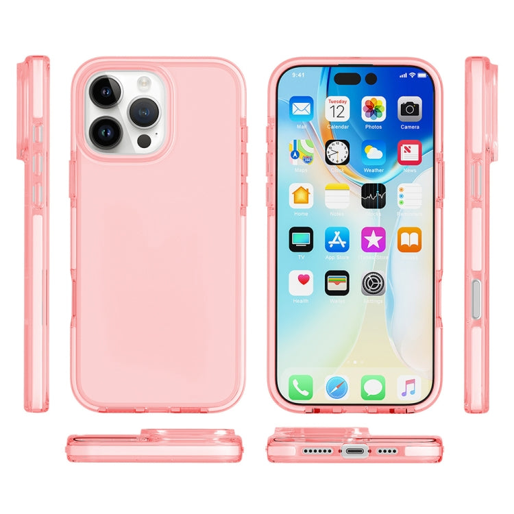For iPhone 16 Pro Max Two-color Shockproof High Transparency TPU Phone Case
