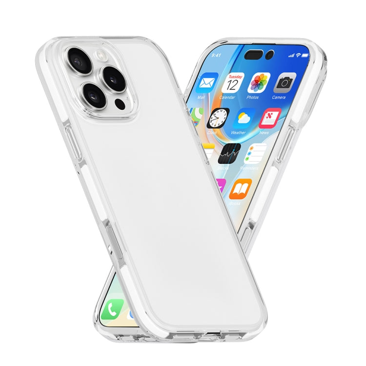 For iPhone 16 Pro Two-color Shockproof High Transparency TPU Phone Case