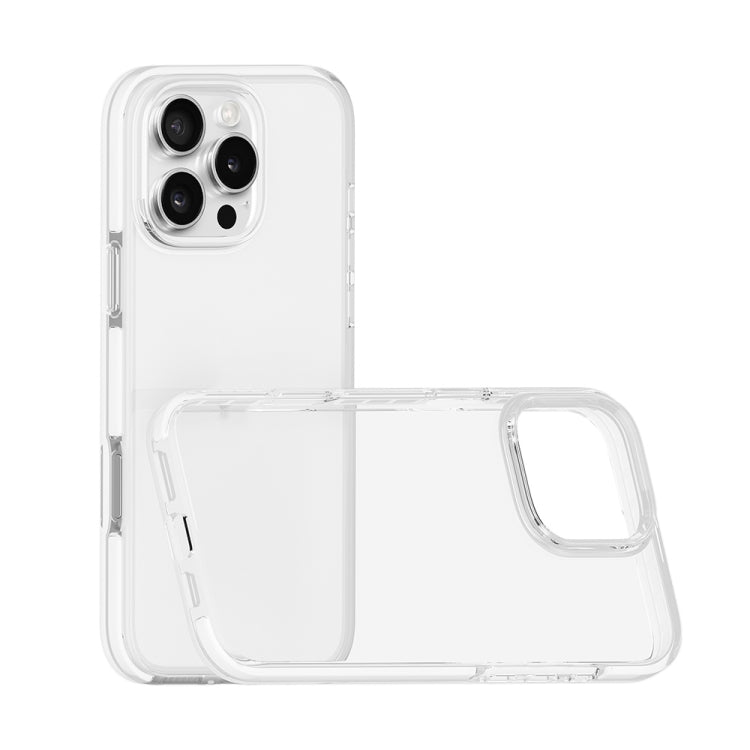 For iPhone 16 Pro Two-color Shockproof High Transparency TPU Phone Case