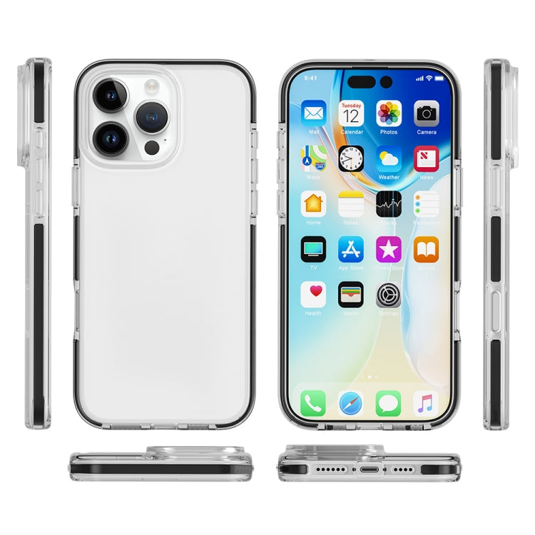 For iPhone 16 Pro Two-color Shockproof High Transparency TPU Phone Case