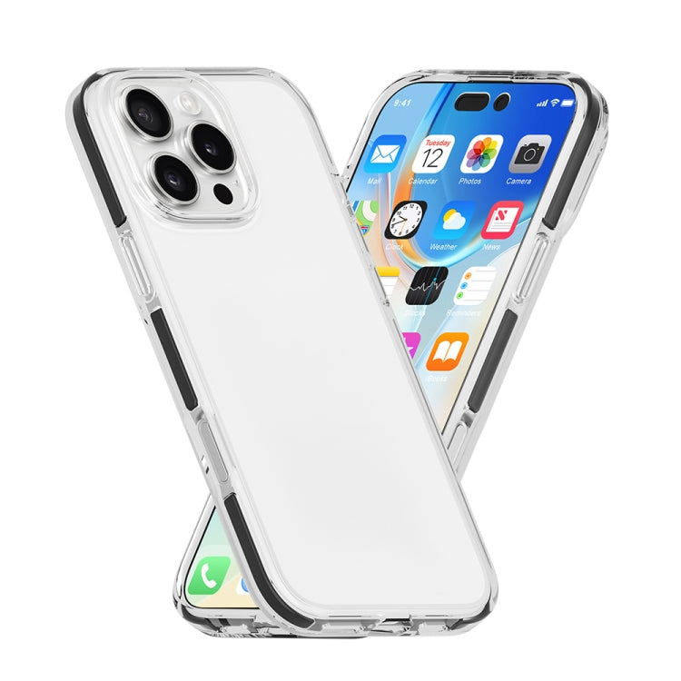 For iPhone 16 Pro Two-color Shockproof High Transparency TPU Phone Case