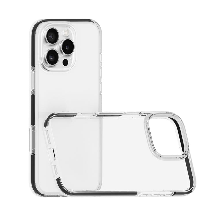 For iPhone 16 Pro Two-color Shockproof High Transparency TPU Phone Case