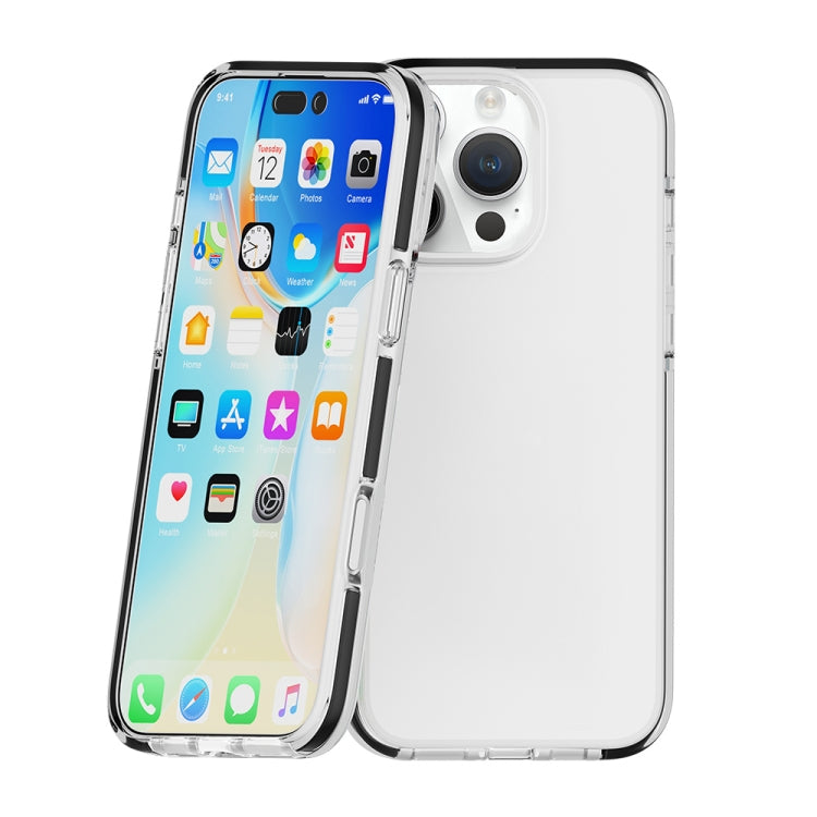 For iPhone 16 Pro Two-color Shockproof High Transparency TPU Phone Case