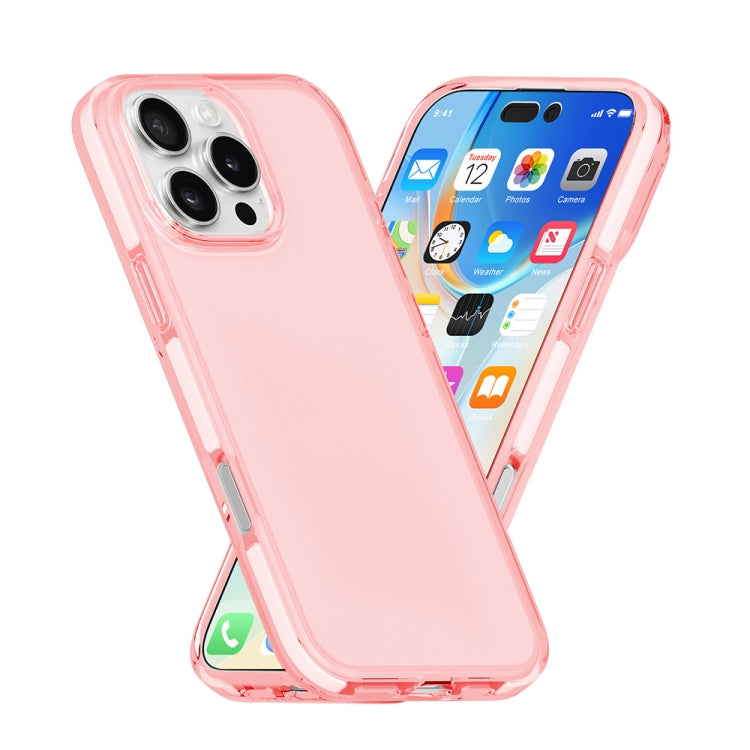 For iPhone 16 Pro Two-color Shockproof High Transparency TPU Phone Case