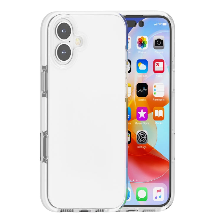 For iPhone 16 Plus Two-color Shockproof High Transparency TPU Phone Case