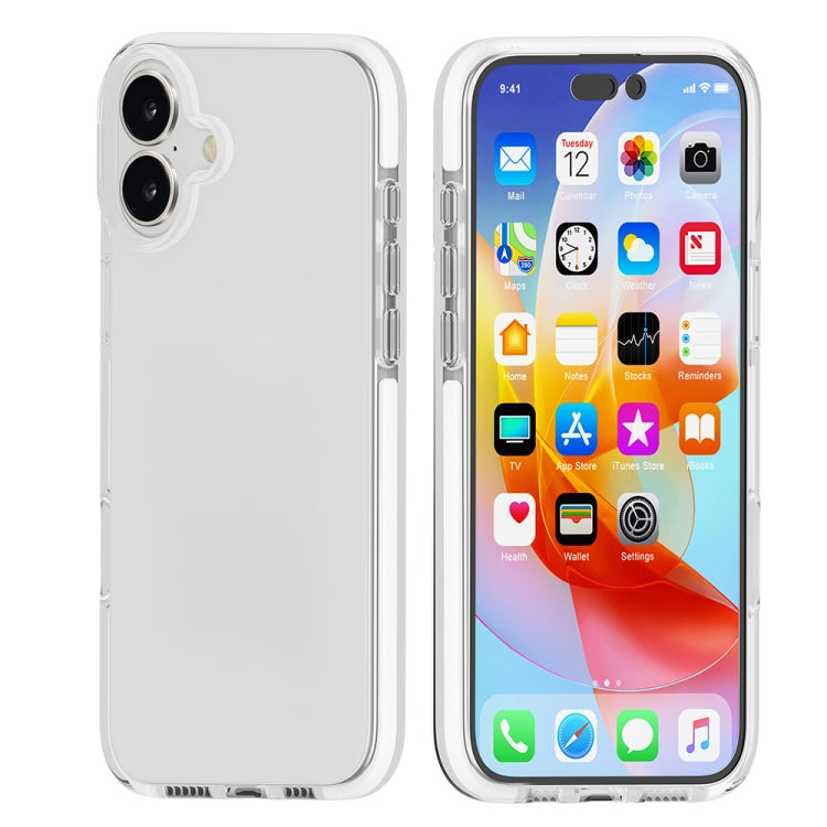 For iPhone 16 Plus Two-color Shockproof High Transparency TPU Phone Case