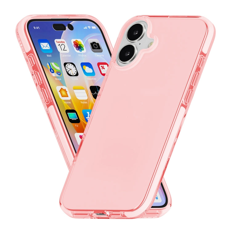 For iPhone 16 Two-color Shockproof High Transparency TPU Phone Case