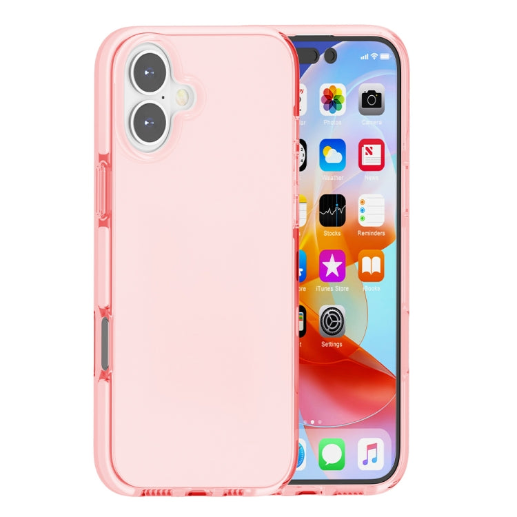 For iPhone 16 Two-color Shockproof High Transparency TPU Phone Case