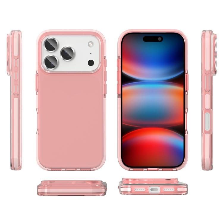 For iPhone 17 Pro Two-color Shockproof High Transparency TPU Phone Case