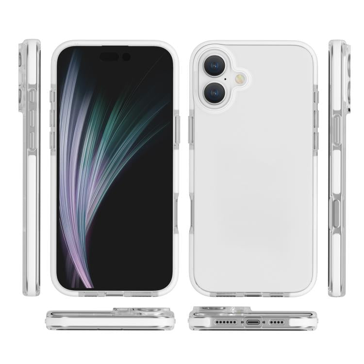 For iPhone 17 Two-color Shockproof High Transparency TPU Phone Case