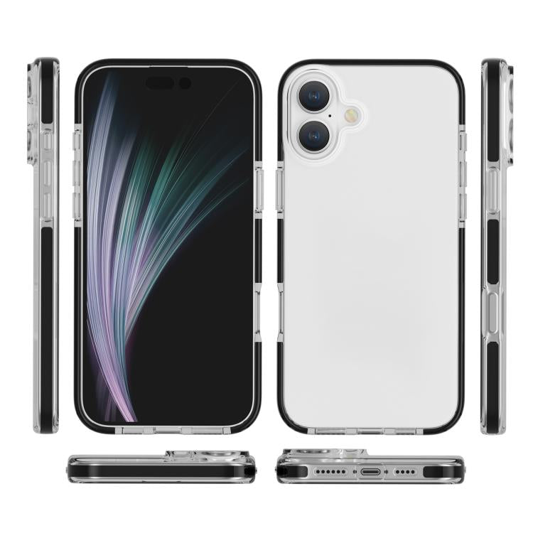 For iPhone 17 Two-color Shockproof High Transparency TPU Phone Case