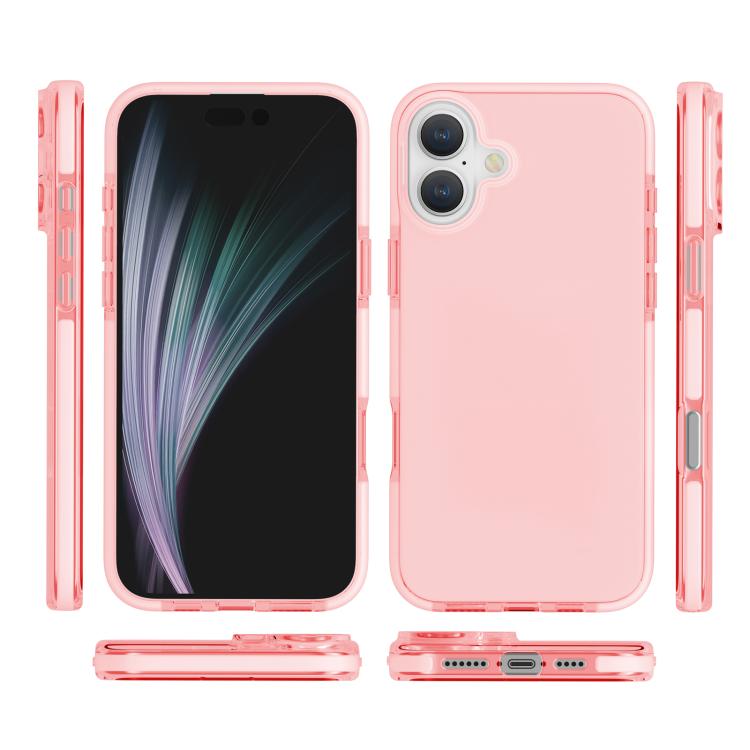 For iPhone 17 Two-color Shockproof High Transparency TPU Phone Case