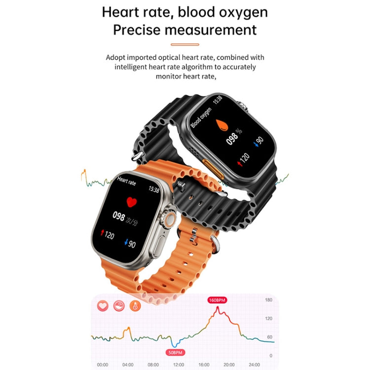 WS-E9 Ultra 2.2 inch IP67 Waterproof Loop Nylon Band Smart Watch, Support Heart Rate / NFC