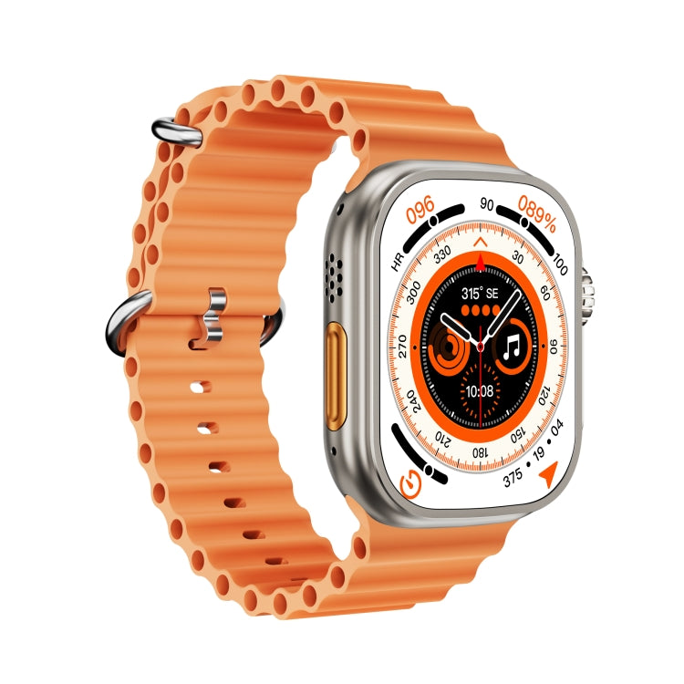 WS-E9 Ultra 2.2 inch IP67 Waterproof Metal Buckle Ocean Silicone Band Smart Watch, Support Heart Rate / NFC