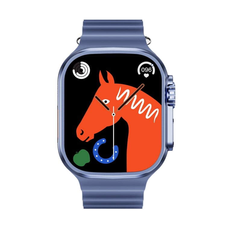 WS-E9 Ultra 2.2 inch IP67 Waterproof Metal Buckle Ocean Silicone Band Smart Watch, Support Heart Rate / NFC