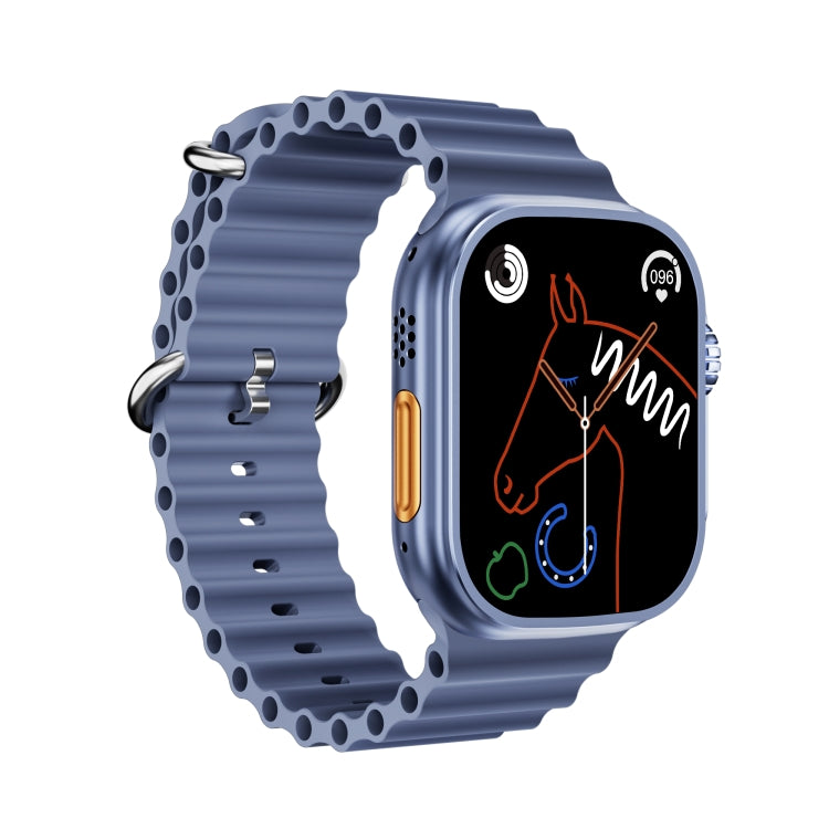 WS-E9 Ultra 2.2 inch IP67 Waterproof Metal Buckle Ocean Silicone Band Smart Watch, Support Heart Rate / NFC