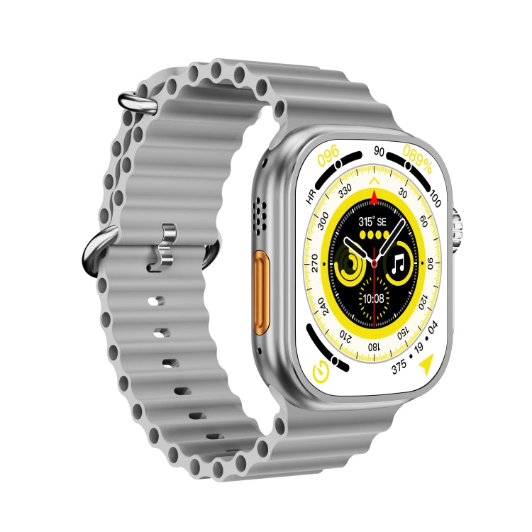 WS-E9 Ultra 2.2 inch IP67 Waterproof Metal Buckle Ocean Silicone Band Smart Watch, Support Heart Rate / NFC