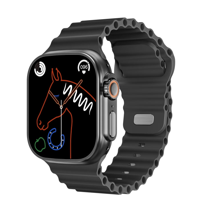 WS-E9 Ultra 2.2 inch IP67 Waterproof Ocean Silicone Band Smart Watch, Support Heart Rate / NFC