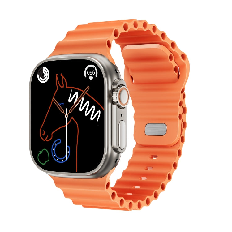 WS-E9 Ultra 2.2 inch IP67 Waterproof Ocean Silicone Band Smart Watch, Support Heart Rate / NFC