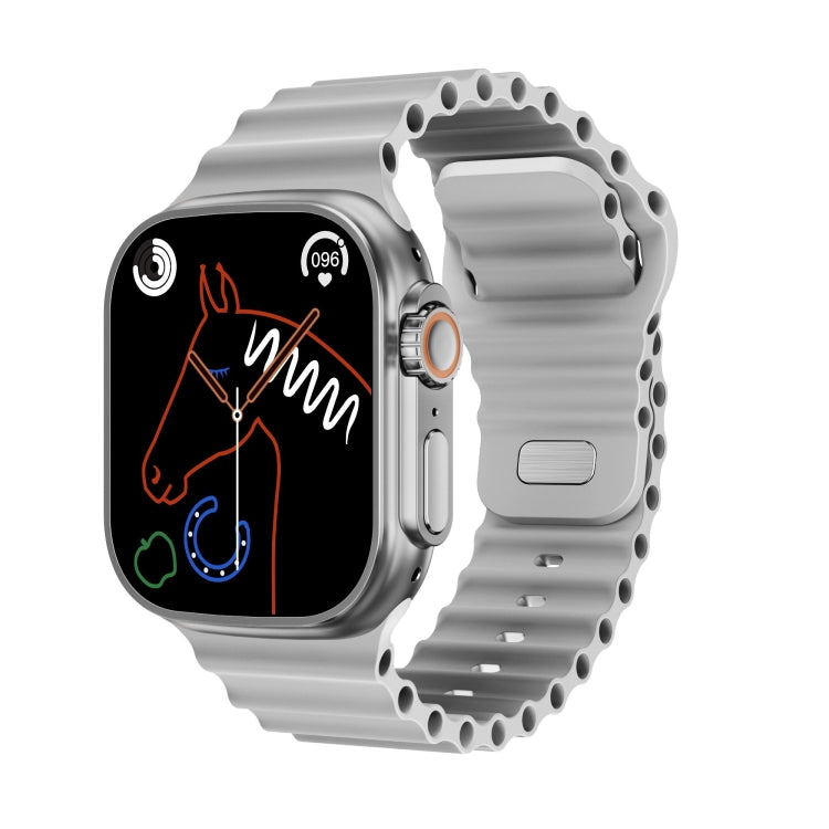 WS-E9 Ultra 2.2 inch IP67 Waterproof Ocean Silicone Band Smart Watch, Support Heart Rate / NFC