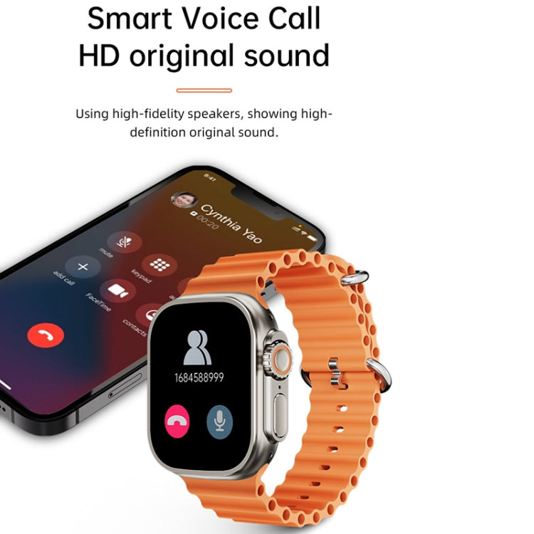 WS-E9 Ultra 2.2 inch IP67 Waterproof Ocean Silicone Band Smart Watch, Support Heart Rate / NFC